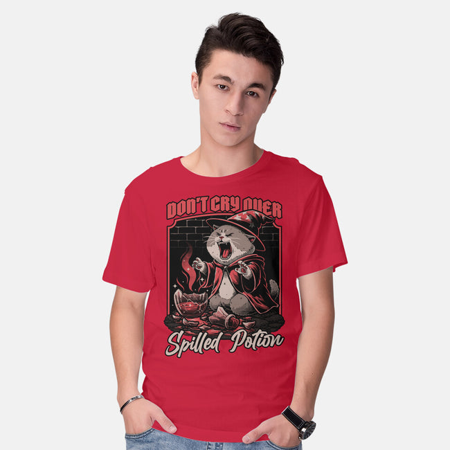 Wizard Cat Potion-Mens-Basic-Tee-Studio Mootant