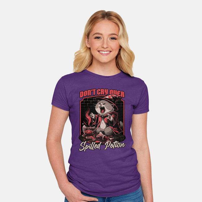 Wizard Cat Potion-Womens-Fitted-Tee-Studio Mootant