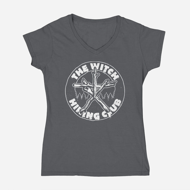Horror Movie Witch Hiking Club-Womens-V-Neck-Tee-Studio Mootant