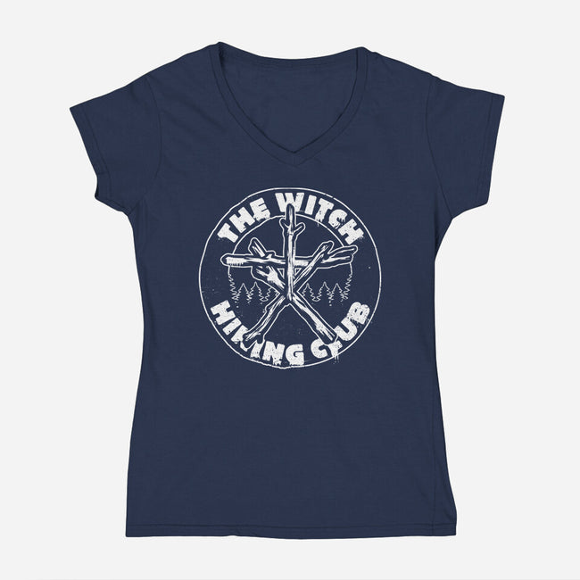 Horror Movie Witch Hiking Club-Womens-V-Neck-Tee-Studio Mootant