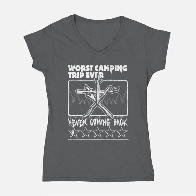 Worst Camping Trip Ever-Womens-V-Neck-Tee-Studio Mootant