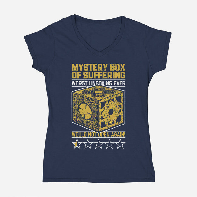 Horror Movie Priest Mystery Box-Womens-V-Neck-Tee-Studio Mootant