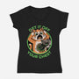 Alien Cat Funny-Womens-V-Neck-Tee-Studio Mootant
