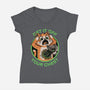 Alien Cat Funny-Womens-V-Neck-Tee-Studio Mootant