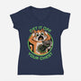 Alien Cat Funny-Womens-V-Neck-Tee-Studio Mootant
