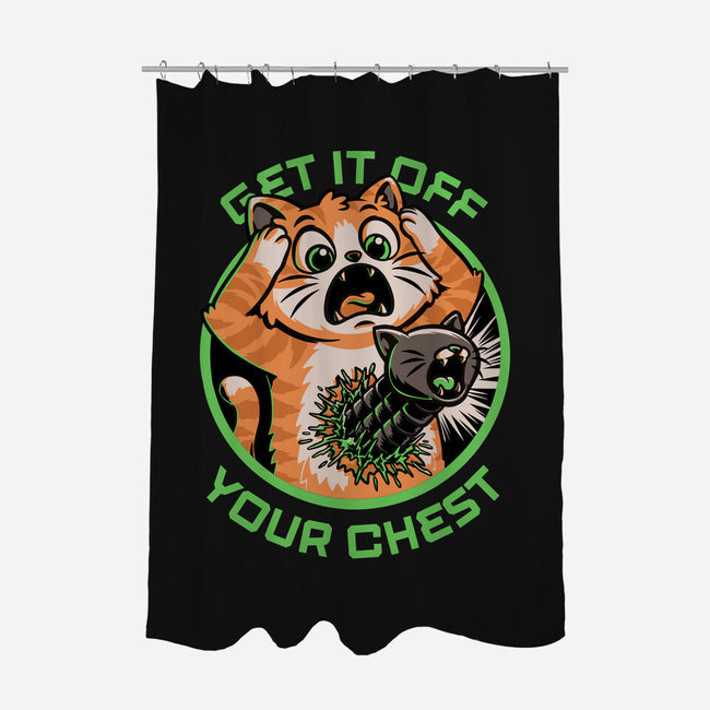 Alien Cat Funny-None-Polyester-Shower Curtain-Studio Mootant