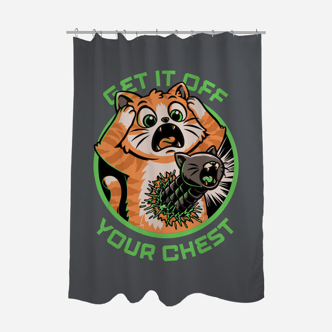 Alien Cat Funny-None-Polyester-Shower Curtain-Studio Mootant