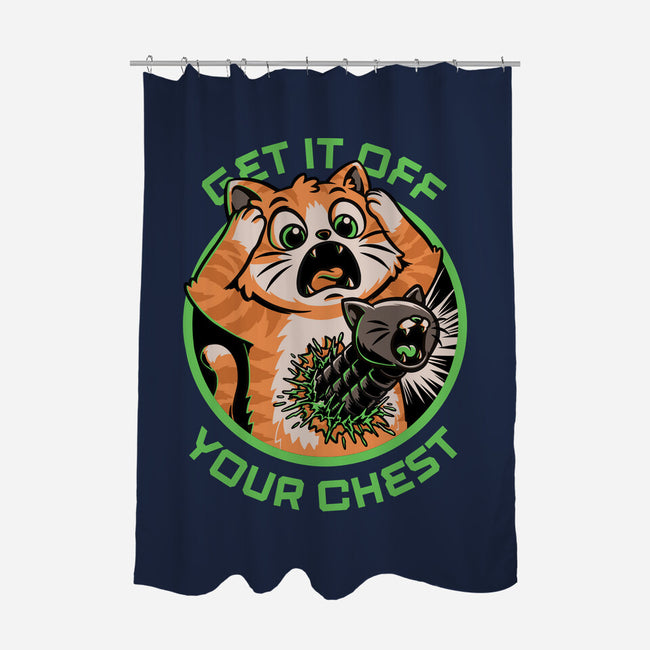 Alien Cat Funny-None-Polyester-Shower Curtain-Studio Mootant