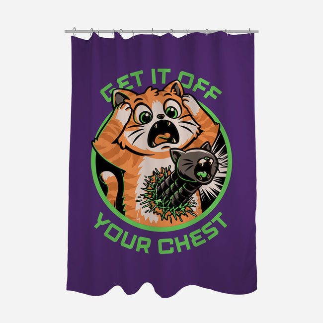 Alien Cat Funny-None-Polyester-Shower Curtain-Studio Mootant
