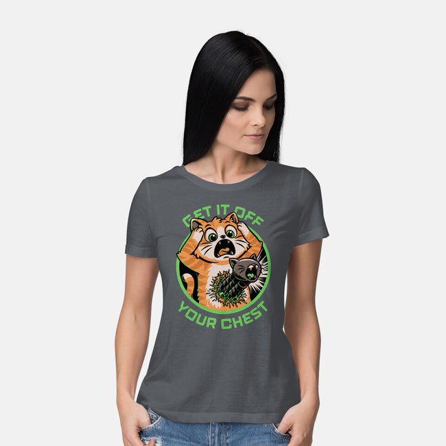 Alien Cat Funny-Womens-Basic-Tee-Studio Mootant