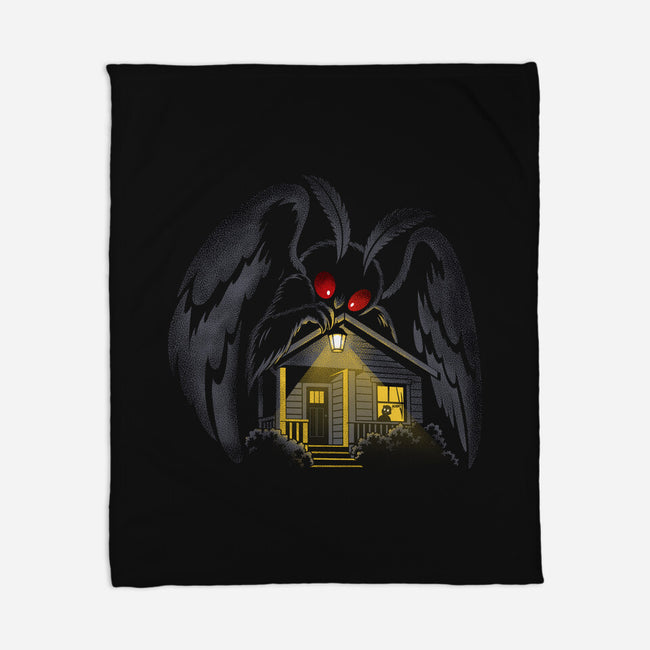 Mothman Again-None-Fleece-Blanket-OPIPPI