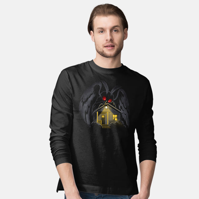 Mothman Again-Mens-Long Sleeved-Tee-OPIPPI