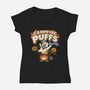 Campfire Puffs-Womens-V-Neck-Tee-OPIPPI