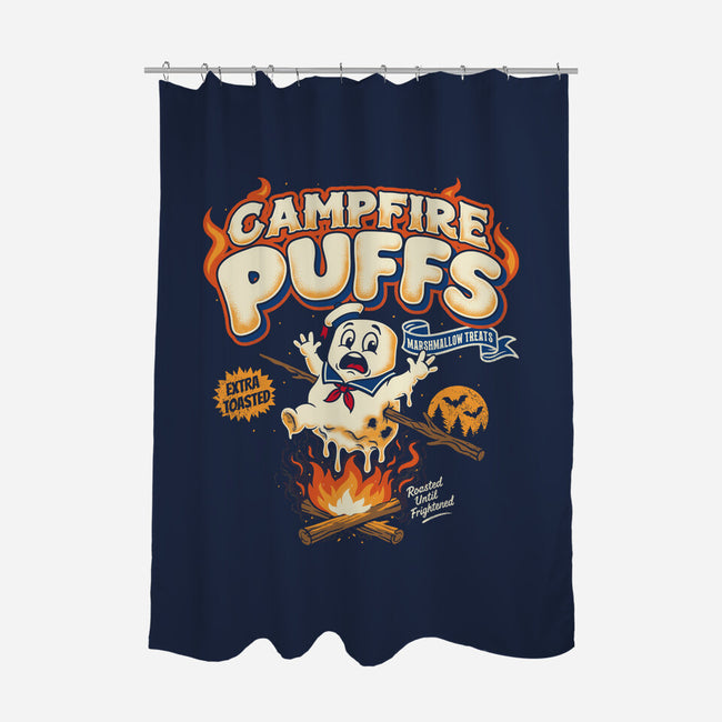 Campfire Puffs-None-Polyester-Shower Curtain-OPIPPI