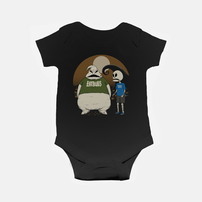 Spooky And Stupid-Baby-Basic-Onesie-pigboom