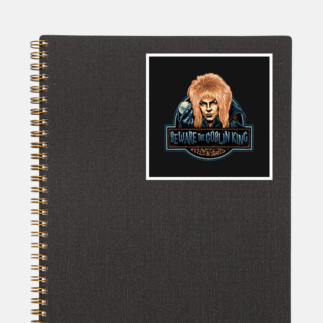 Beware The Goblin King-None-Glossy-Sticker-glitchygorilla