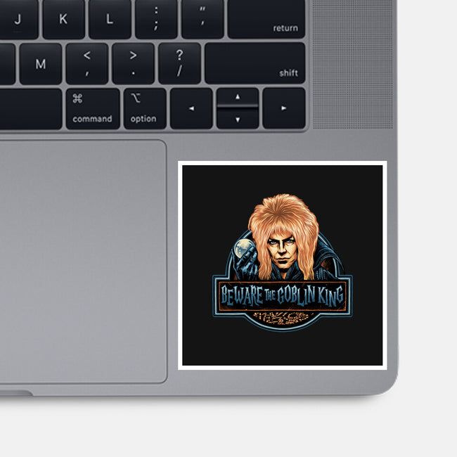Beware The Goblin King-None-Glossy-Sticker-glitchygorilla