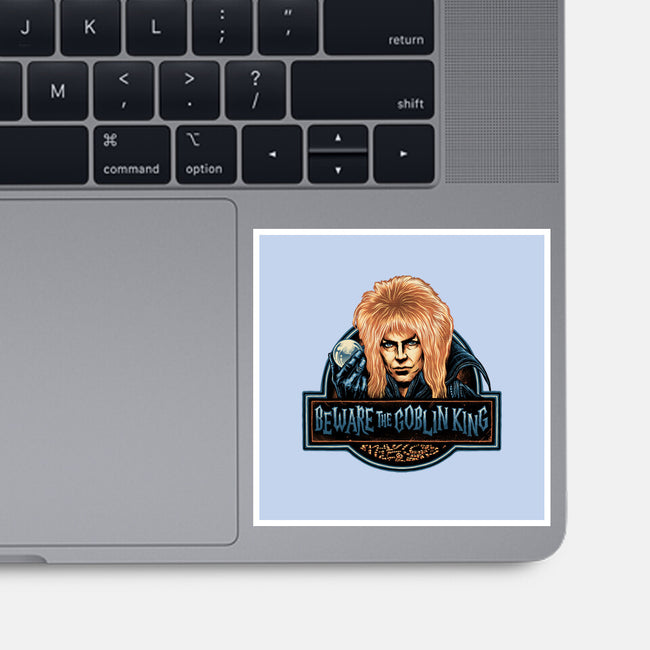 Beware The Goblin King-None-Glossy-Sticker-glitchygorilla