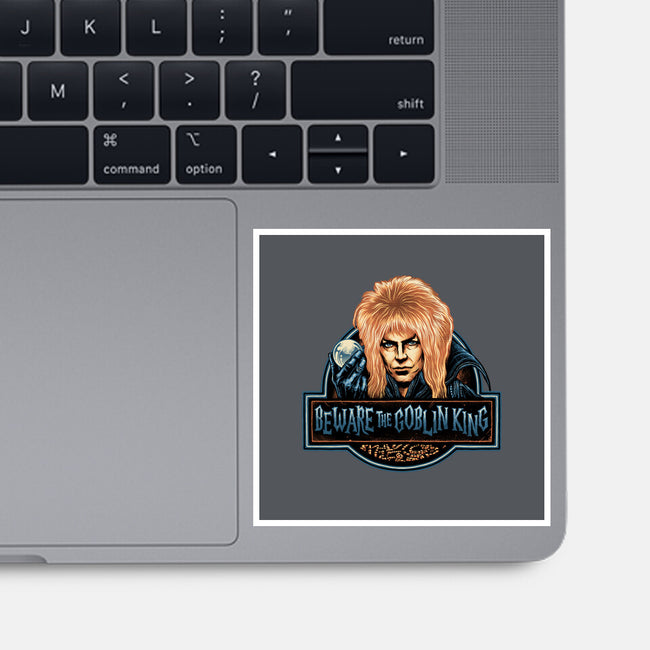 Beware The Goblin King-None-Glossy-Sticker-glitchygorilla