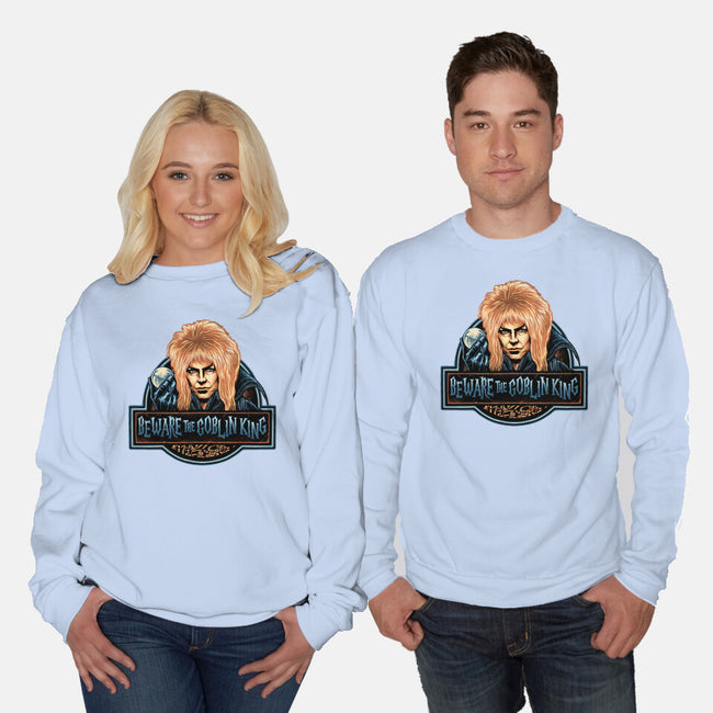 Beware The Goblin King-Unisex-Crew Neck-Sweatshirt-glitchygorilla