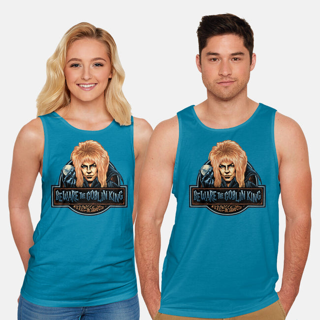 Beware The Goblin King-Unisex-Basic-Tank-glitchygorilla
