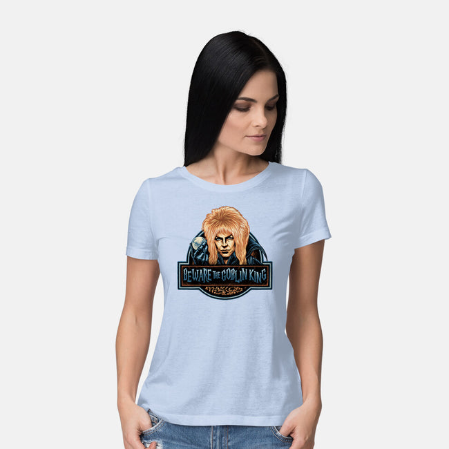 Beware The Goblin King-Womens-Basic-Tee-glitchygorilla