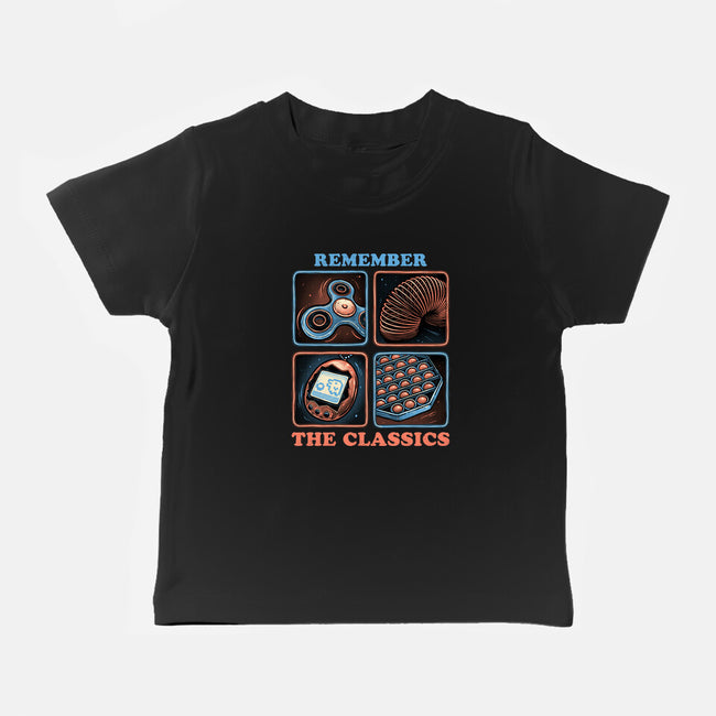 Remember The Classics-Baby-Basic-Tee-glitchygorilla
