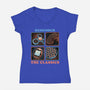 Remember The Classics-Womens-V-Neck-Tee-glitchygorilla