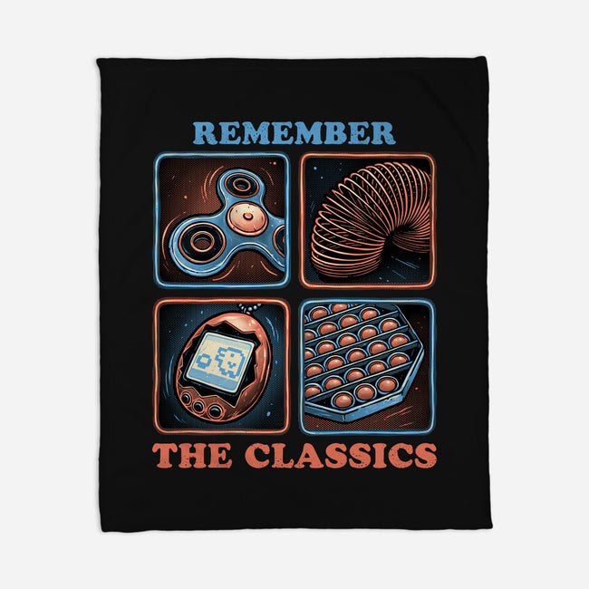 Remember The Classics-None-Fleece-Blanket-glitchygorilla
