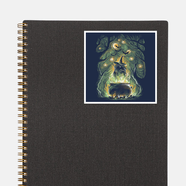 Starry Witch-None-Glossy-Sticker-zascanauta