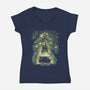 Starry Witch-Womens-V-Neck-Tee-zascanauta