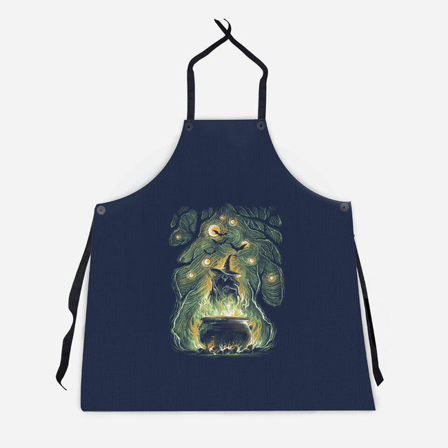 Starry Witch-Unisex-Kitchen-Apron-zascanauta
