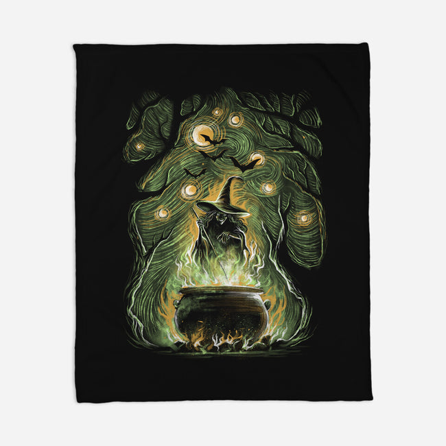 Starry Witch-None-Fleece-Blanket-zascanauta