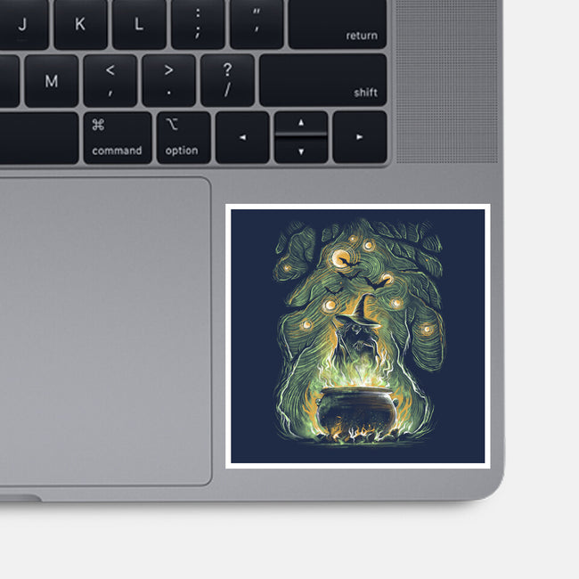 Starry Witch-None-Glossy-Sticker-zascanauta