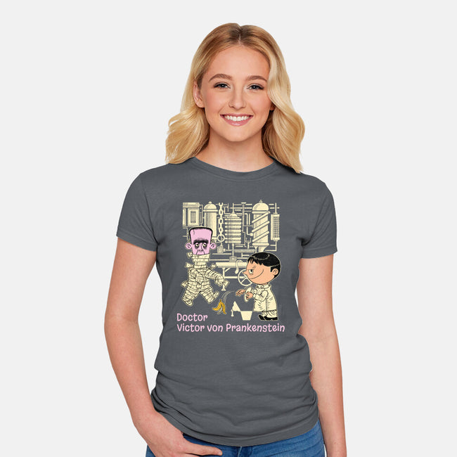 Doctor Victor Von Prankenstein-Womens-Fitted-Tee-imisko