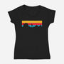 Vintage Hero-Womens-V-Neck-Tee-mekazoo