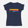 Vintage Hero-Womens-V-Neck-Tee-mekazoo