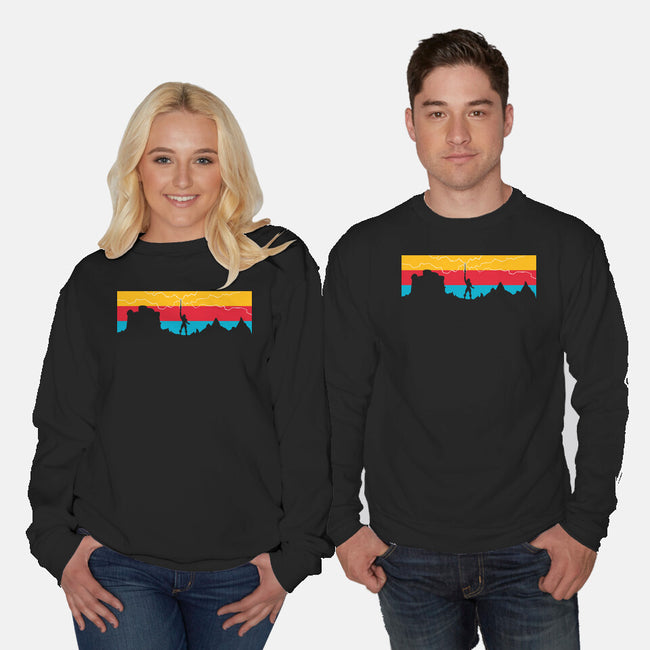 Vintage Hero-Unisex-Crew Neck-Sweatshirt-mekazoo