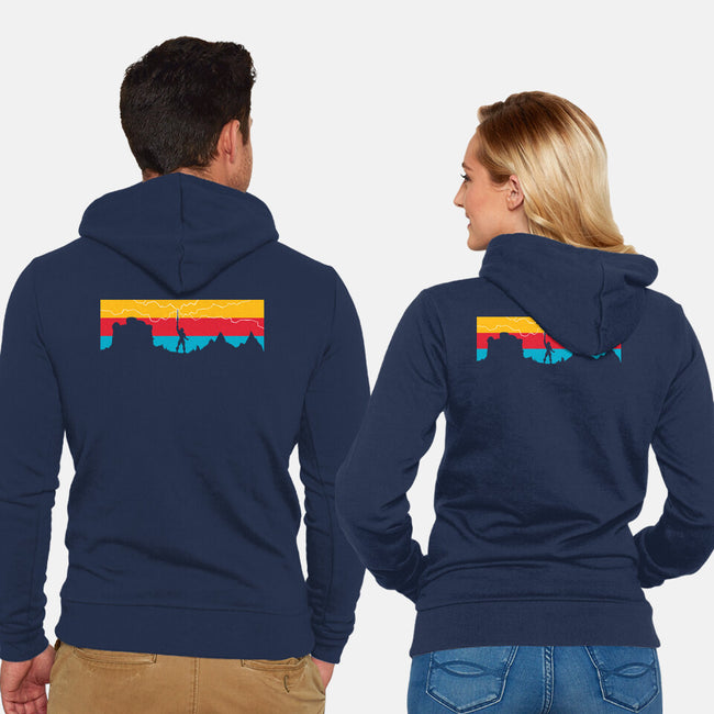 Vintage Hero-Unisex-Zip-Up-Sweatshirt-mekazoo