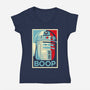 Droid Propaganda-Womens-V-Neck-Tee-mekazoo