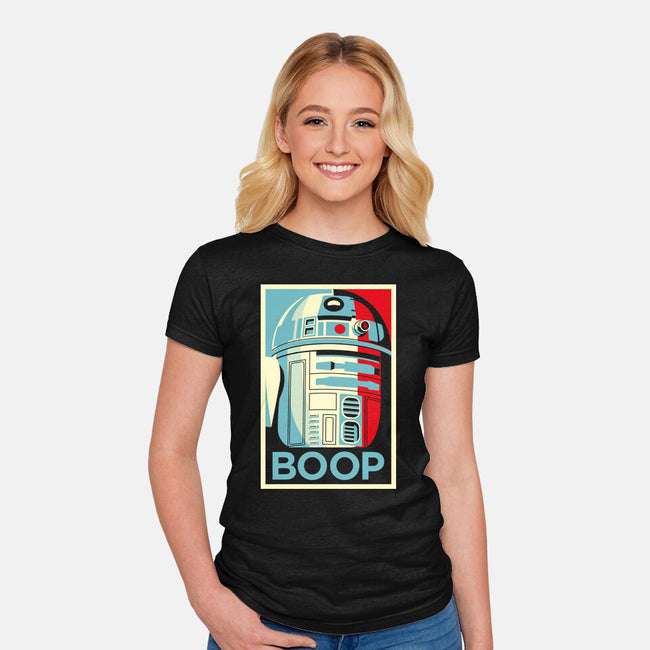 Droid Propaganda-Womens-Fitted-Tee-mekazoo