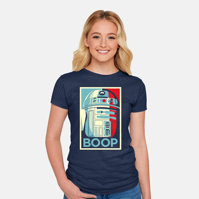 Droid Propaganda-Womens-Fitted-Tee-mekazoo