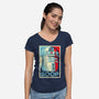 Droid Propaganda-Womens-V-Neck-Tee-mekazoo
