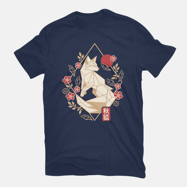 Geometric Autumn Fox-Unisex-Basic-Tee-NemiMakeit