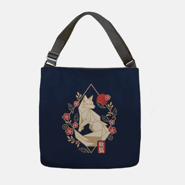 Geometric Autumn Fox-None-Adjustable Tote-Bag-NemiMakeit