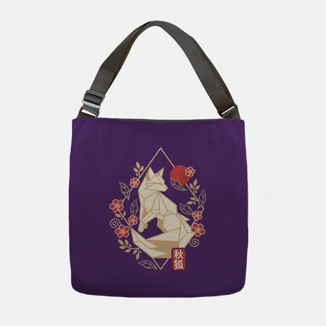 Geometric Autumn Fox-None-Adjustable Tote-Bag-NemiMakeit