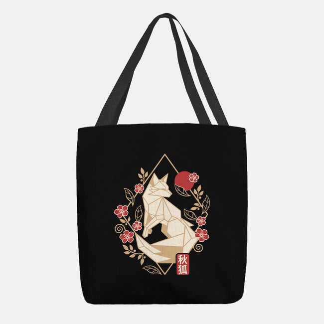 Geometric Autumn Fox-None-Basic Tote-Bag-NemiMakeit