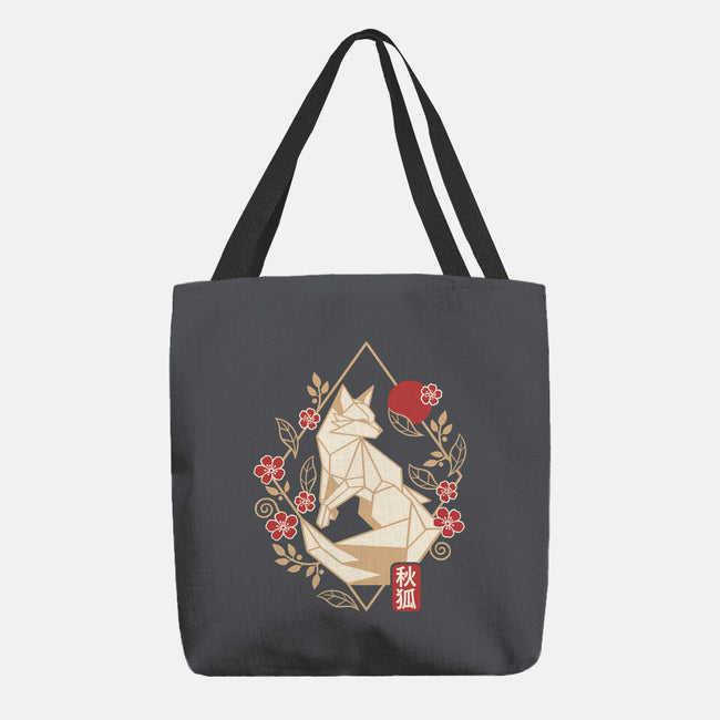 Geometric Autumn Fox-None-Basic Tote-Bag-NemiMakeit