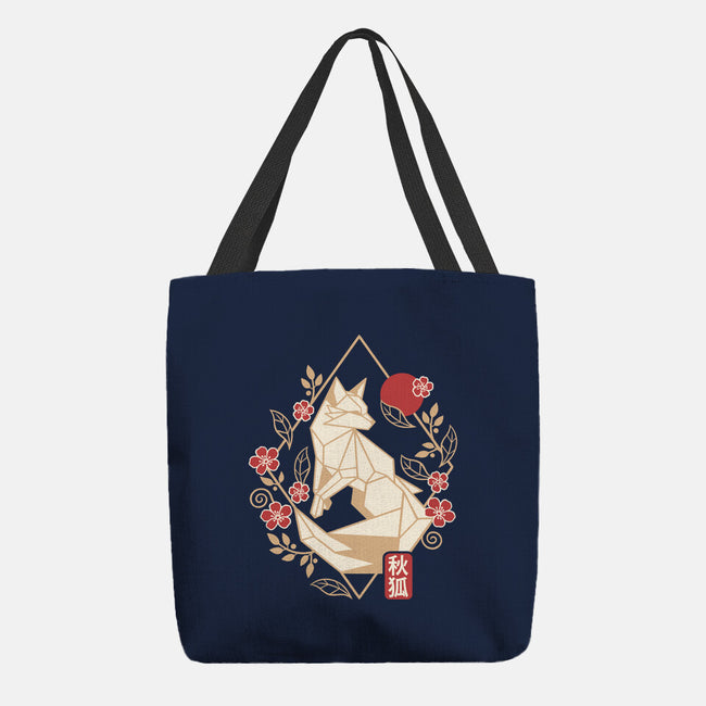 Geometric Autumn Fox-None-Basic Tote-Bag-NemiMakeit