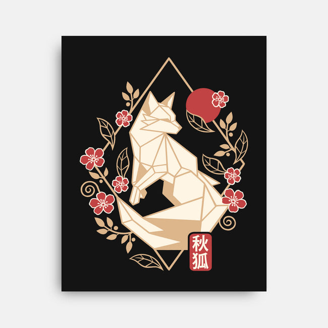 Geometric Autumn Fox-None-Stretched-Canvas-NemiMakeit